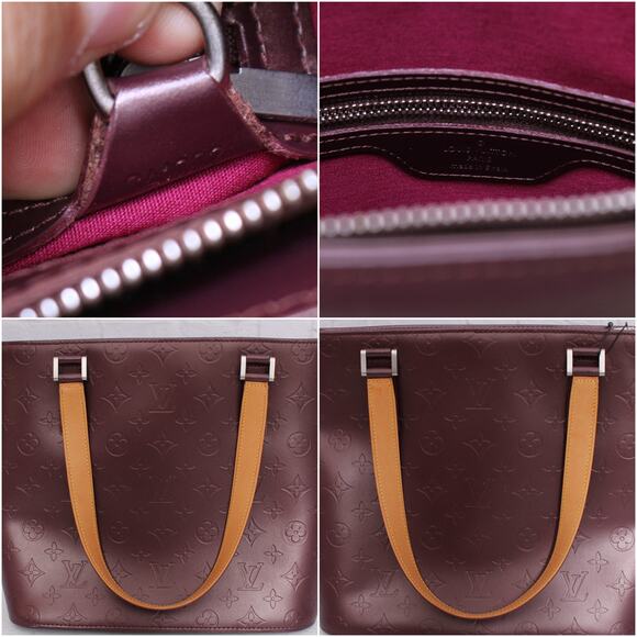 Louis Vuitton Stockton Purple Matte Vernis Satchel Shoulder Handbag Purse A4999 - Picture 2 of 10